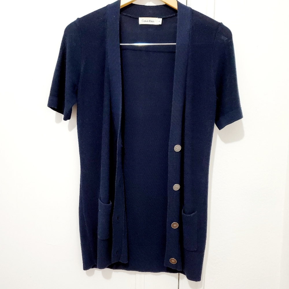 Calvin Klein Short Sleeves Knit Cardigan